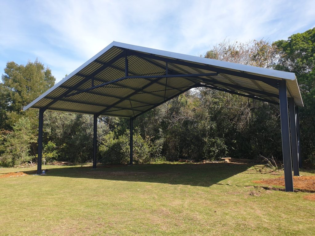Steel structure designed, fabricated and erected. IBR roofing installed
